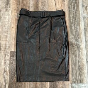 Eva Mendes Black Pencil Skirt with Cargo Style